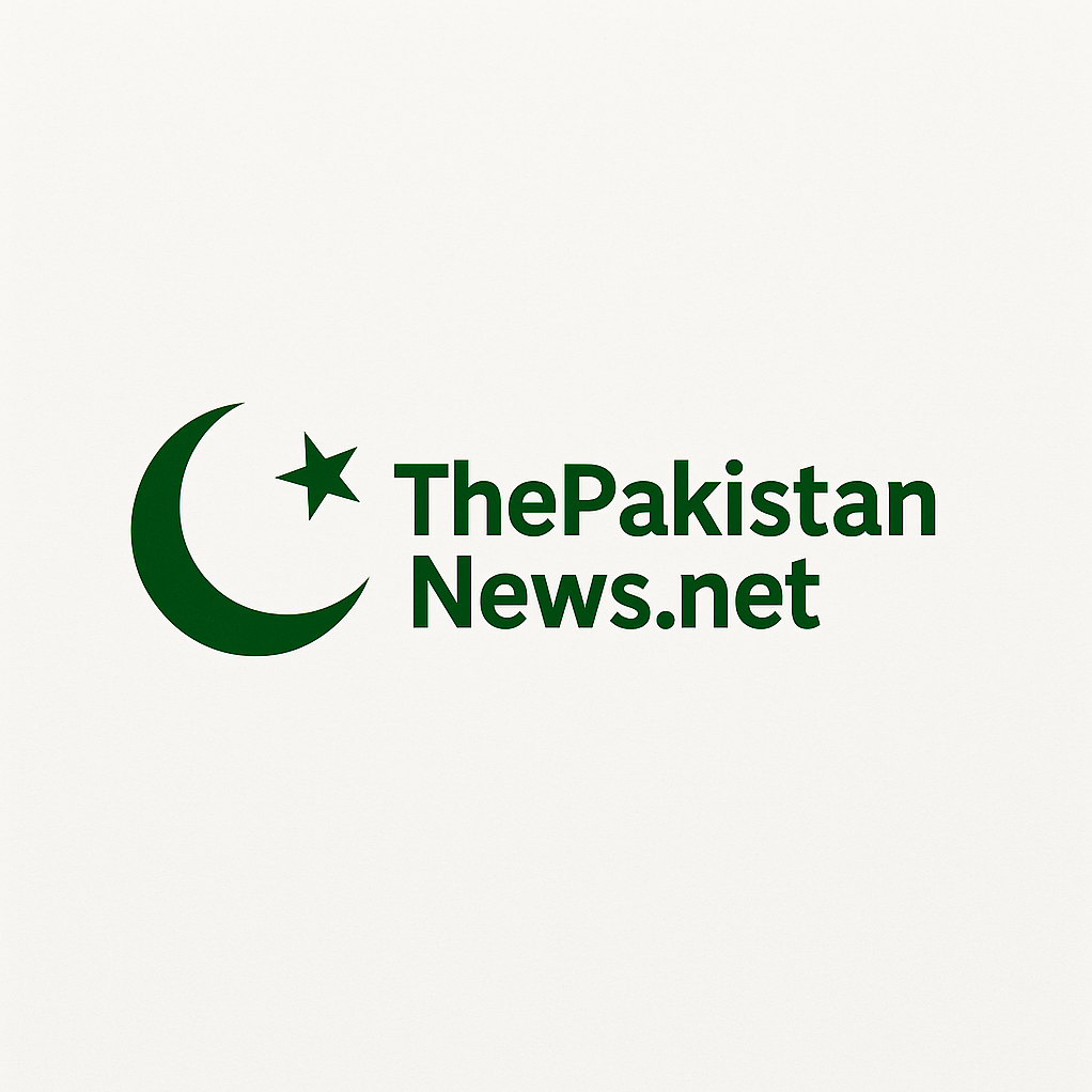 Logo of ThePakistanNews.net with green crescent, star, and bold text